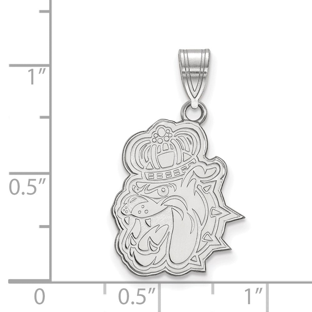Sterling Silver Rhodium-plated James Madison University Large Pendant