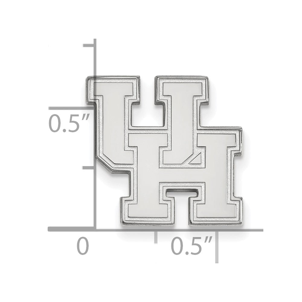 Sterling Silver Rhodium-plated University of Houston Lapel Pin