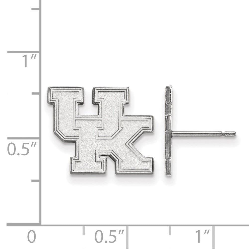 Sterling Silver Rhodium-plated Univ. of Kentucky Small Post Earrings
