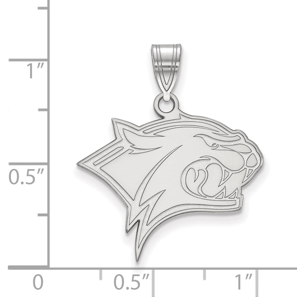 Sterling Silver Rhodium-plated University of New Hampshire Large Pendant