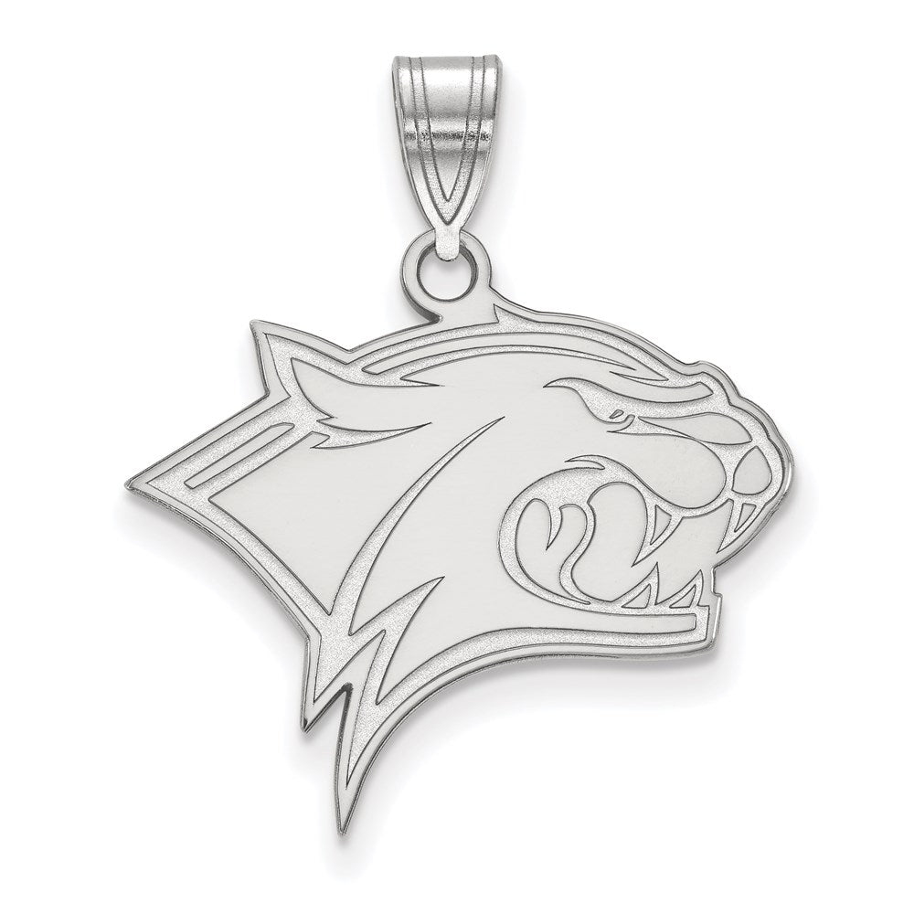 Sterling Silver Rhodium-plated University of New Hampshire Large Pendant