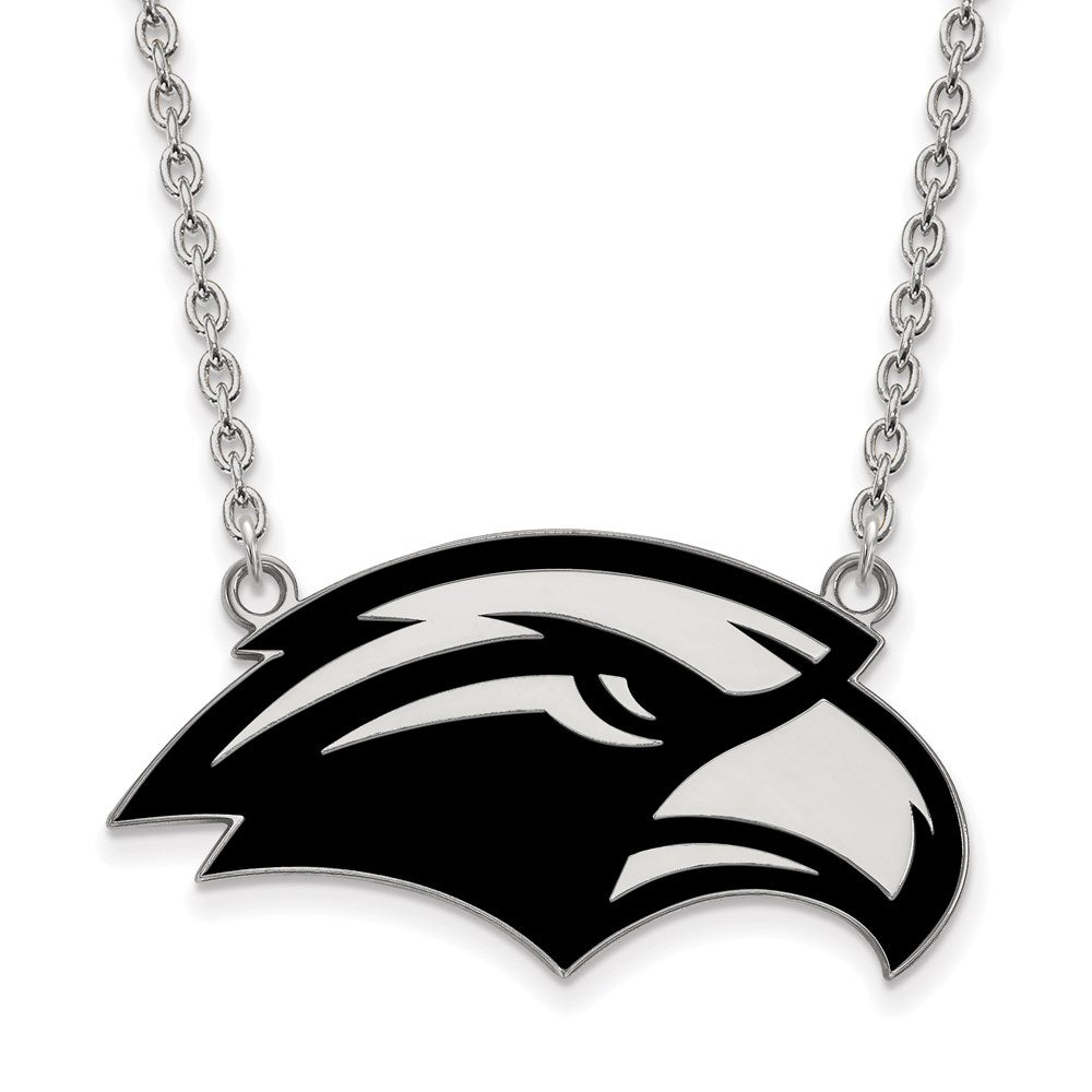Sterling Silver Rhodium-plated U. of Southern Miss. Enamel Necklace