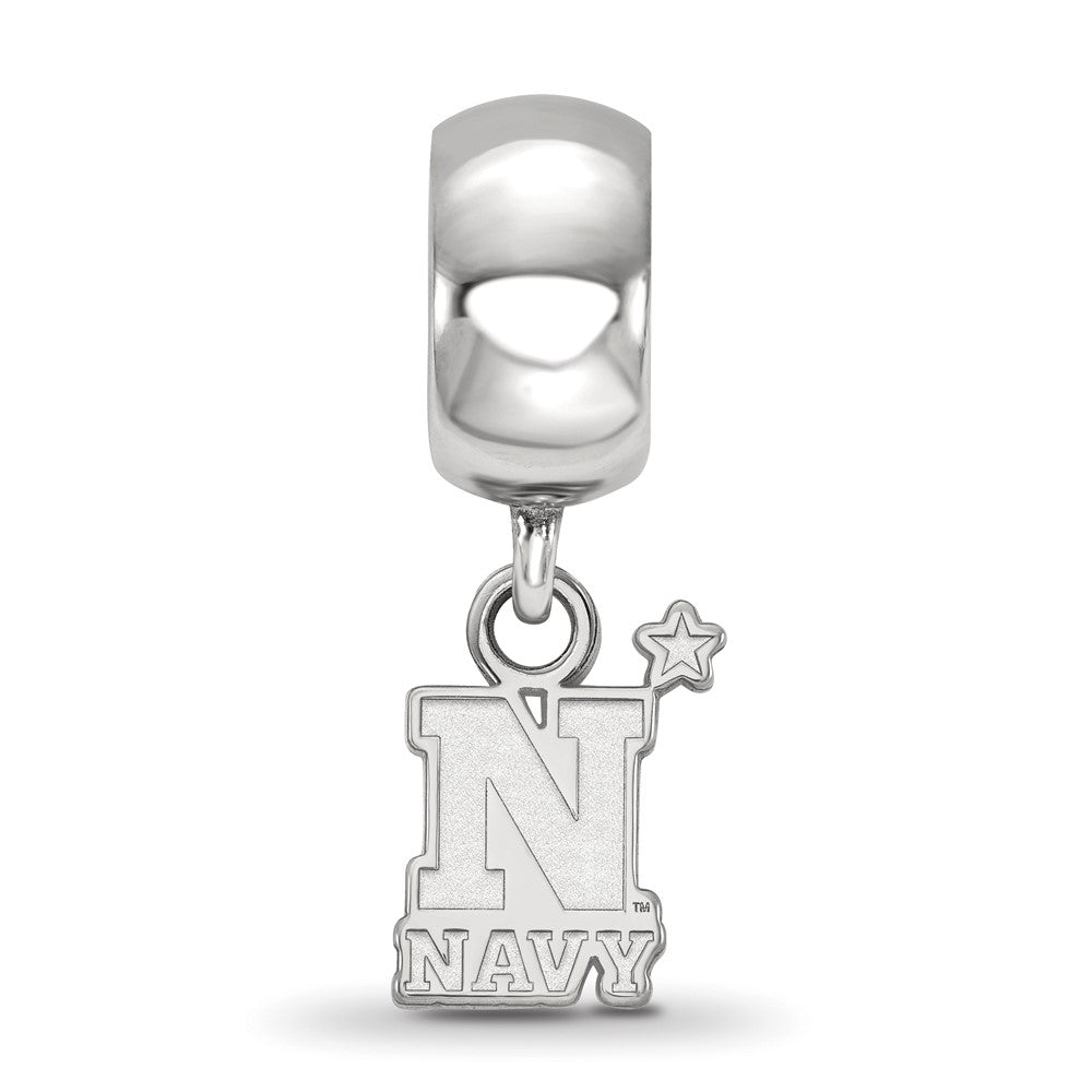 Sterling Silver Rhodium-plated US Naval Academy XS Dangle Bead