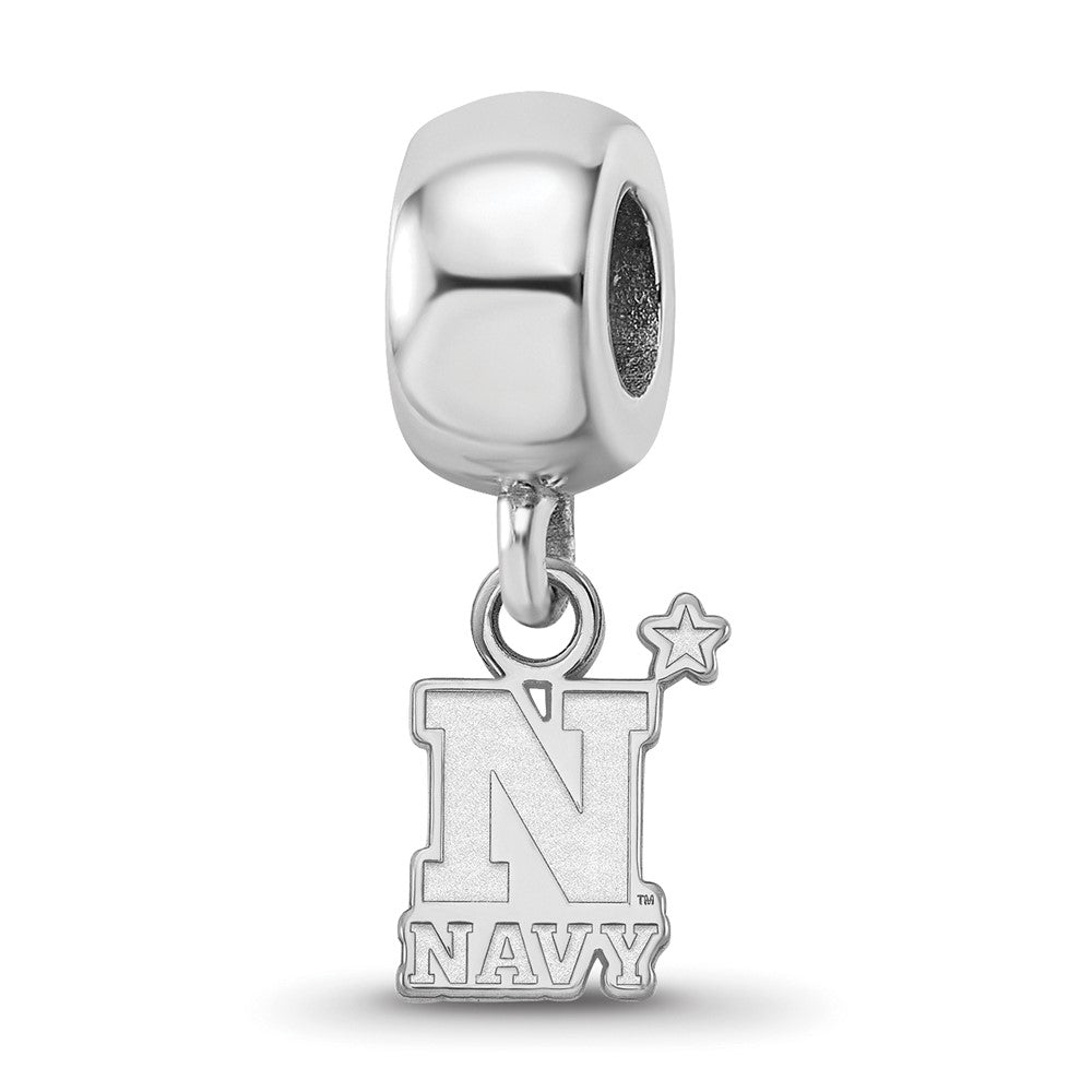 Sterling Silver Rhodium-plated US Naval Academy XS Dangle Bead