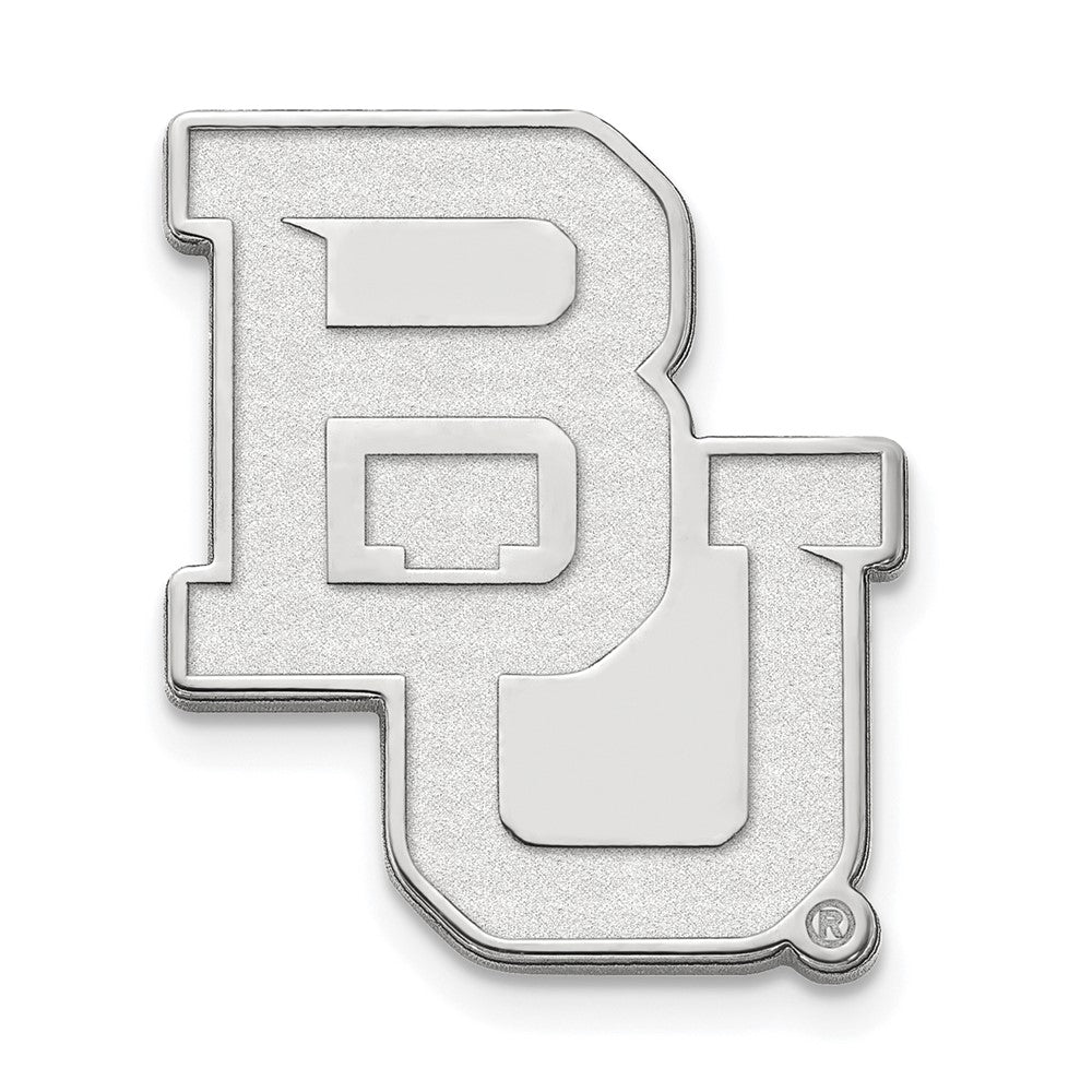 Sterling Silver Rhodium-plated Baylor University Lapel Pin