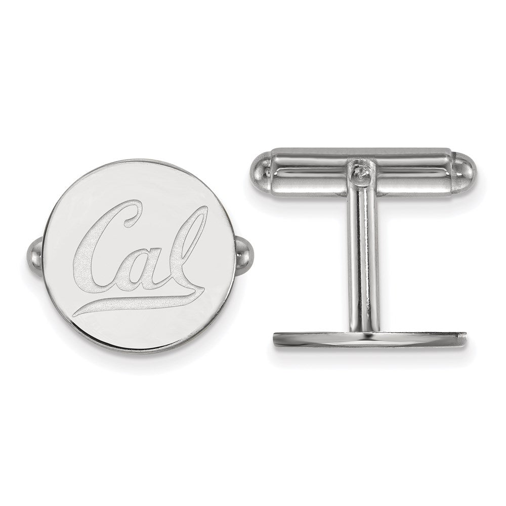 Sterling Silver Rhodium-plated U. of California Berkeley Cuff Links