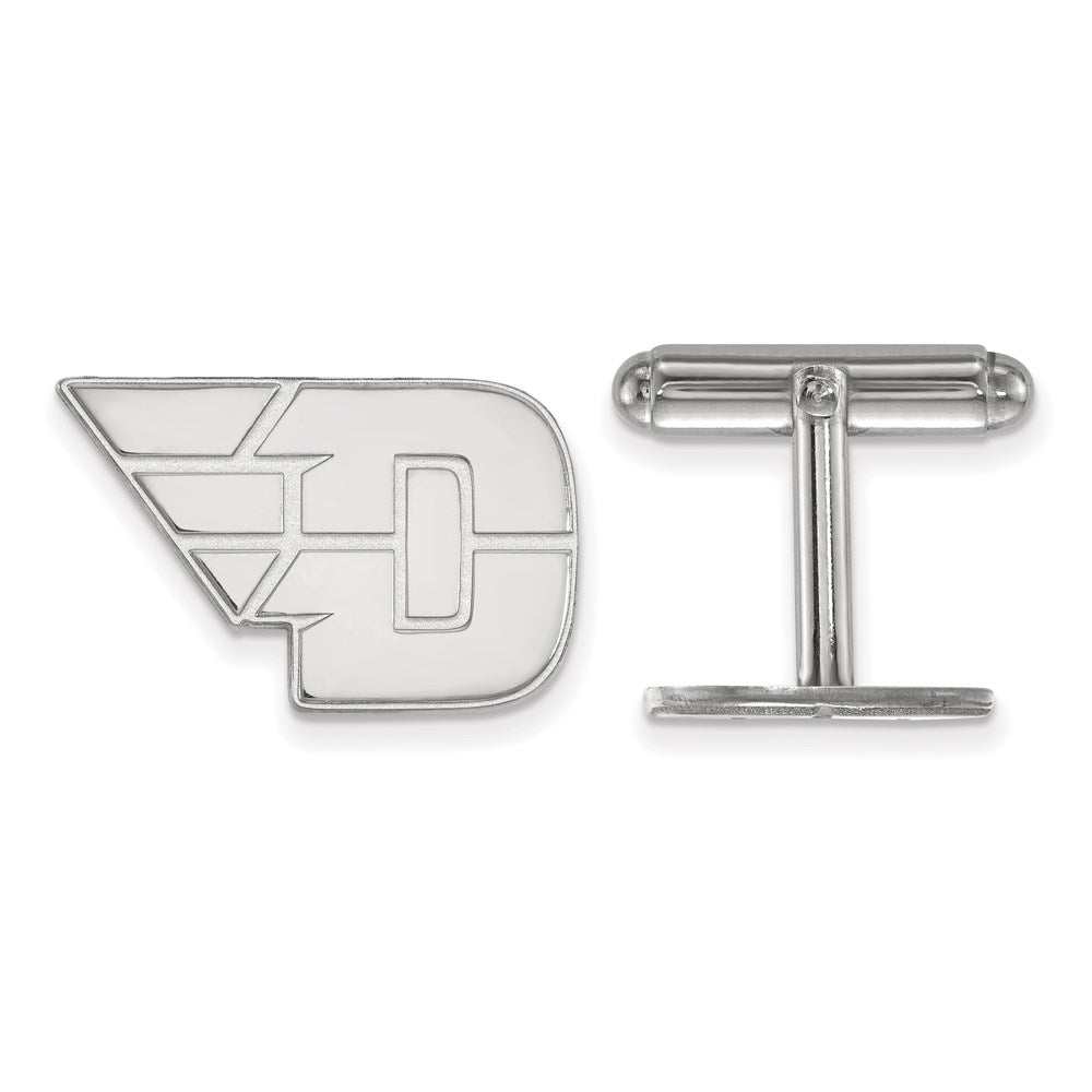 Sterling Silver Rhodium-plated University of Dayton Cuff Links