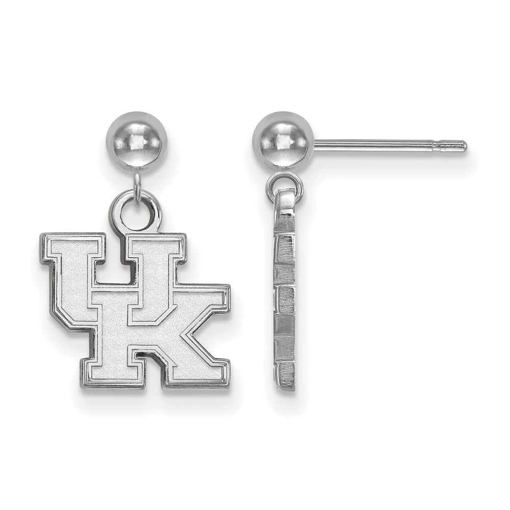 Sterling Silver Rhodium-plated U. of Kentucky Dangle Post Earrings