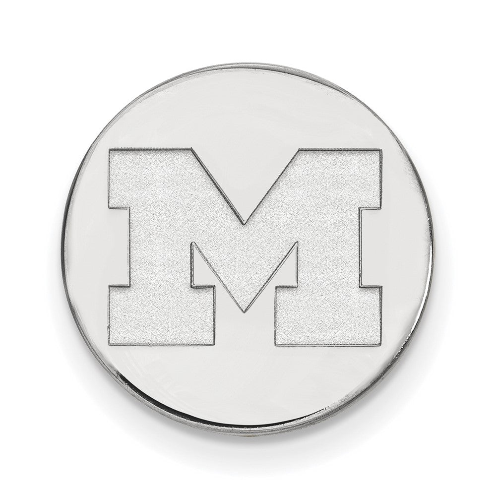 Sterling Silver Rhodium-plated University of Michigan Lapel Pin