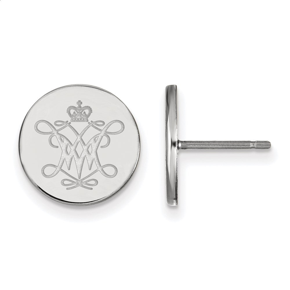Sterling Silver Rhodium-plated William and Mary XS Disc Earrings