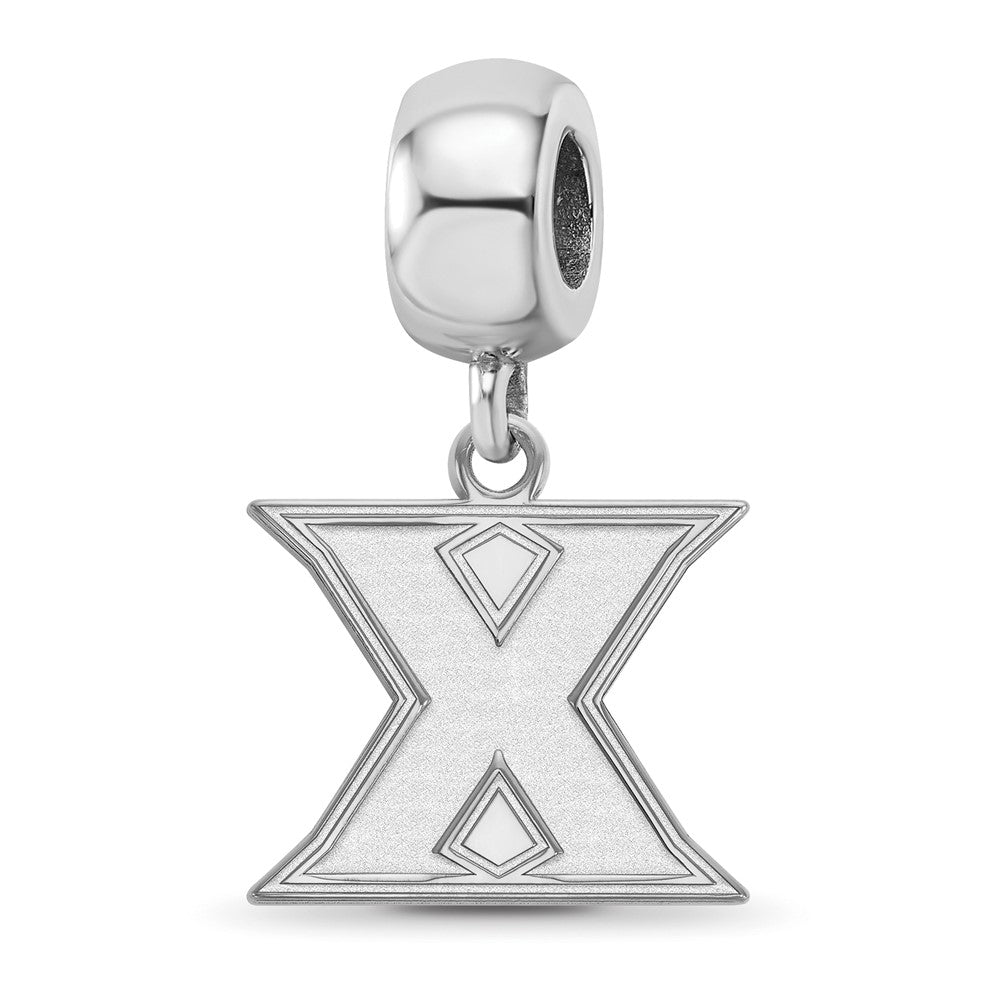 Sterling Silver Rhodium-plated Xavier University Small Dangle Bead