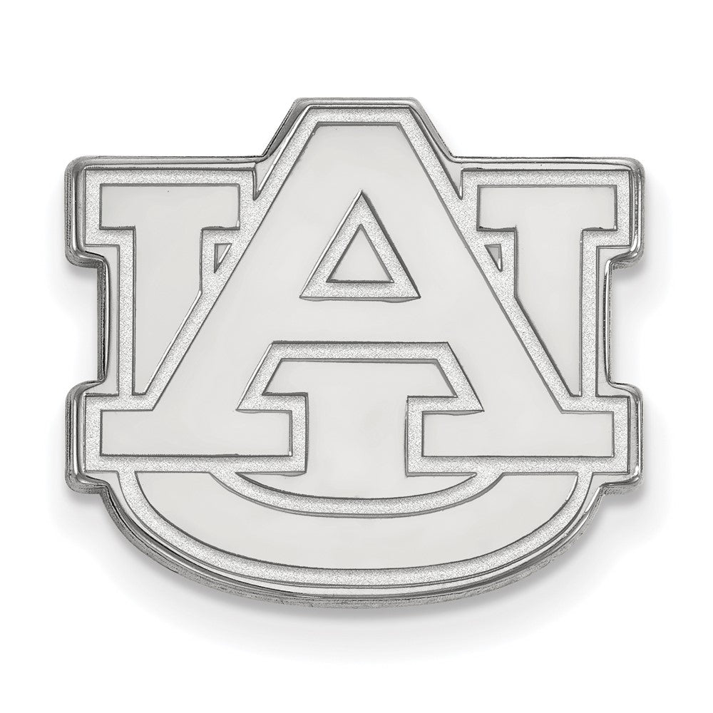 Sterling Silver Rhodium-plated Auburn University Lapel Pin