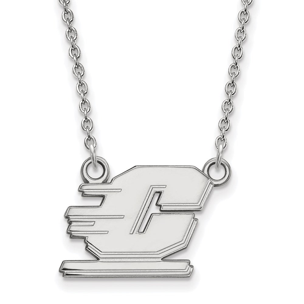 Sterling Silver Rhodium-plated Central Michigan U. Pendant Necklace