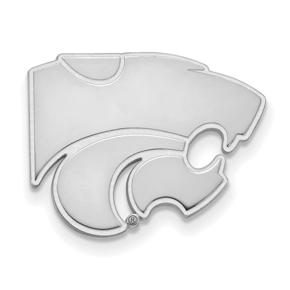 Sterling Silver Rhodium-plated Kansas State University Lapel Pin