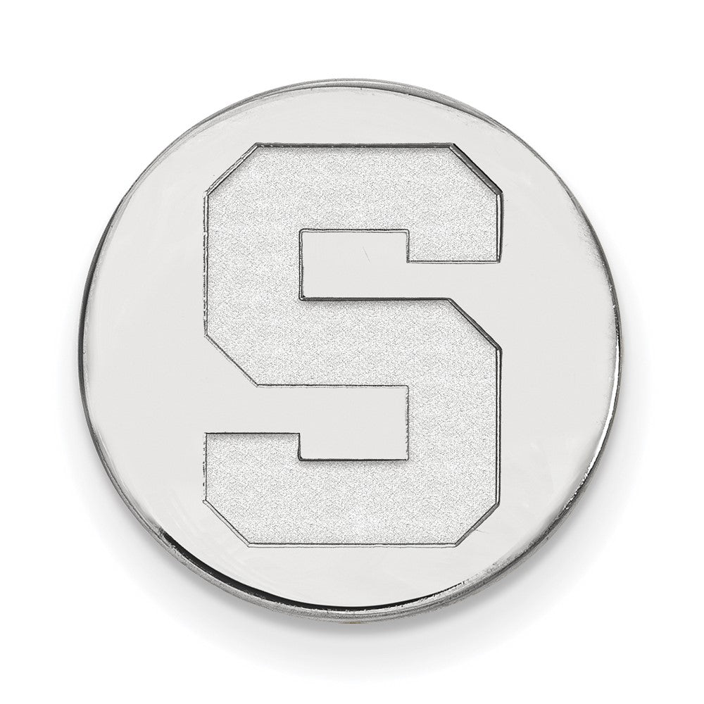 Sterling Silver Rhodium-plated Michigan State University Lapel Pin
