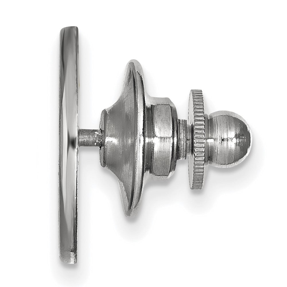 Sterling Silver Rhodium-plated Univ. of Illinois Letter I Lapel Pin