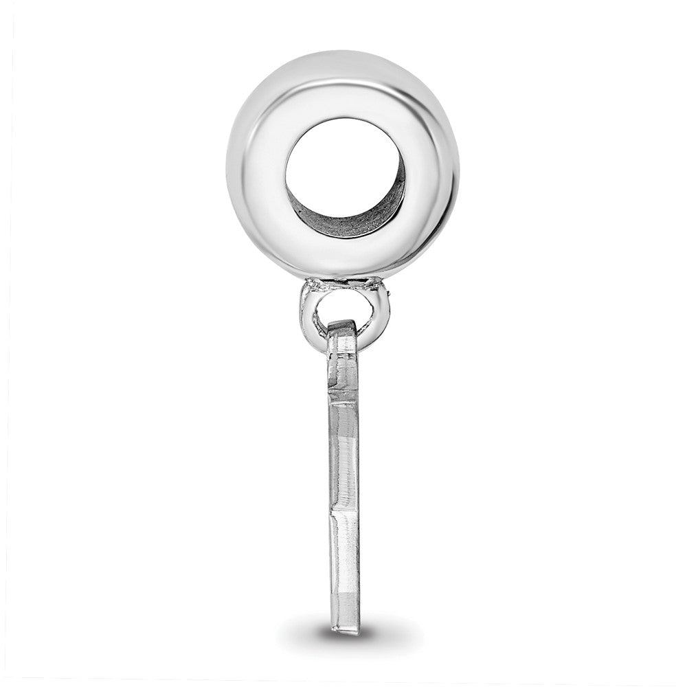 Sterling Silver Rhodium-plated Xavier University XS Dangle Bead