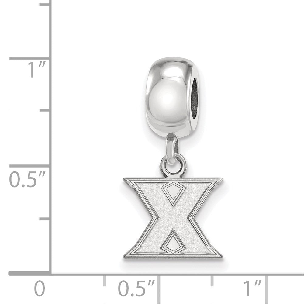 Sterling Silver Rhodium-plated Xavier University XS Dangle Bead