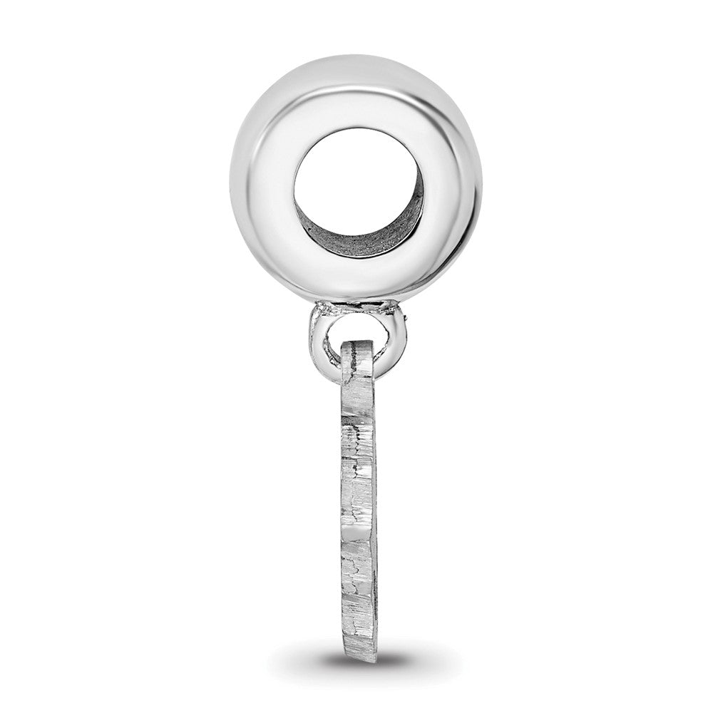 Sterling Silver Rhodium-plated James Madison University XS Dangle Bead