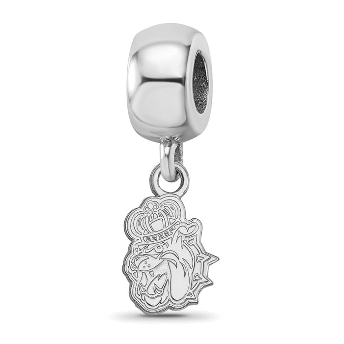 Sterling Silver Rhodium-plated James Madison University XS Dangle Bead