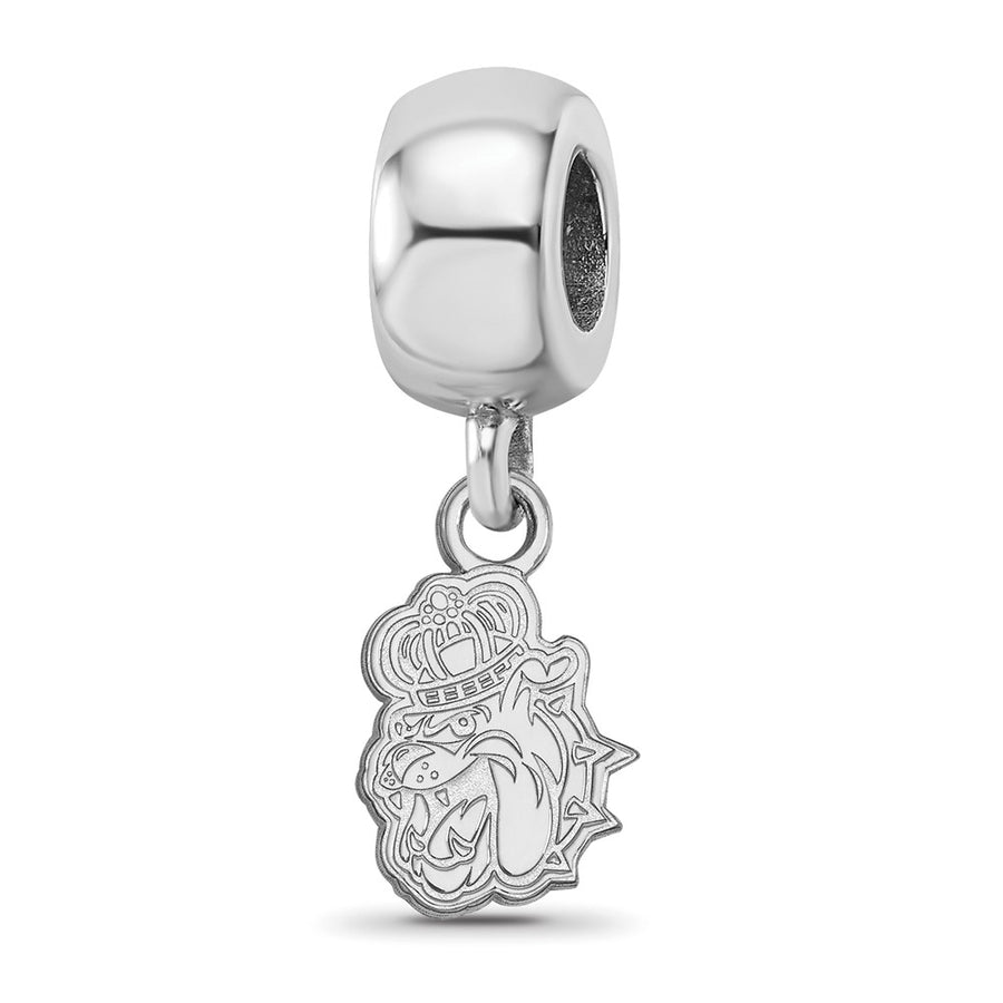 Sterling Silver Rhodium-plated James Madison University XS Dangle Bead