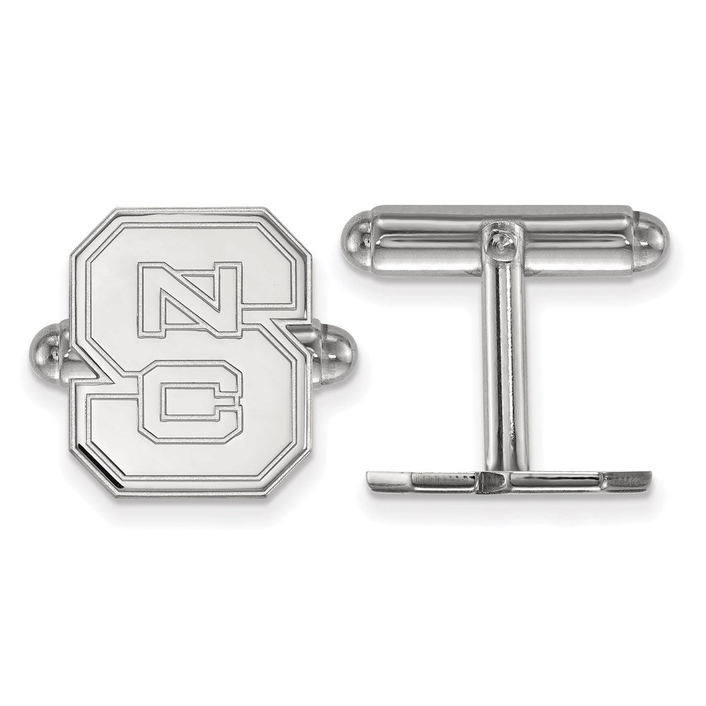 Sterling Silver Rhodium-plated North Carolina State U. Cuff Links