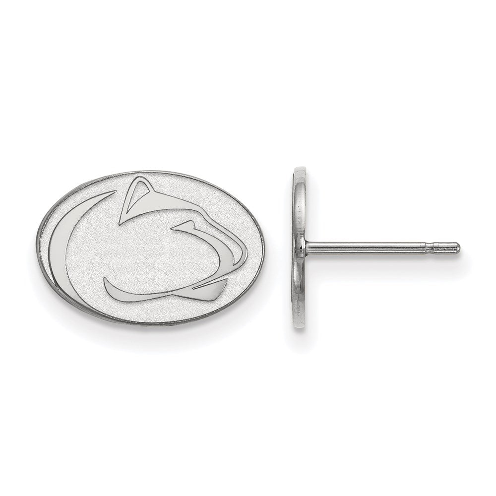 Sterling Silver Rhodium-plated Penn State University XS Post Earrings