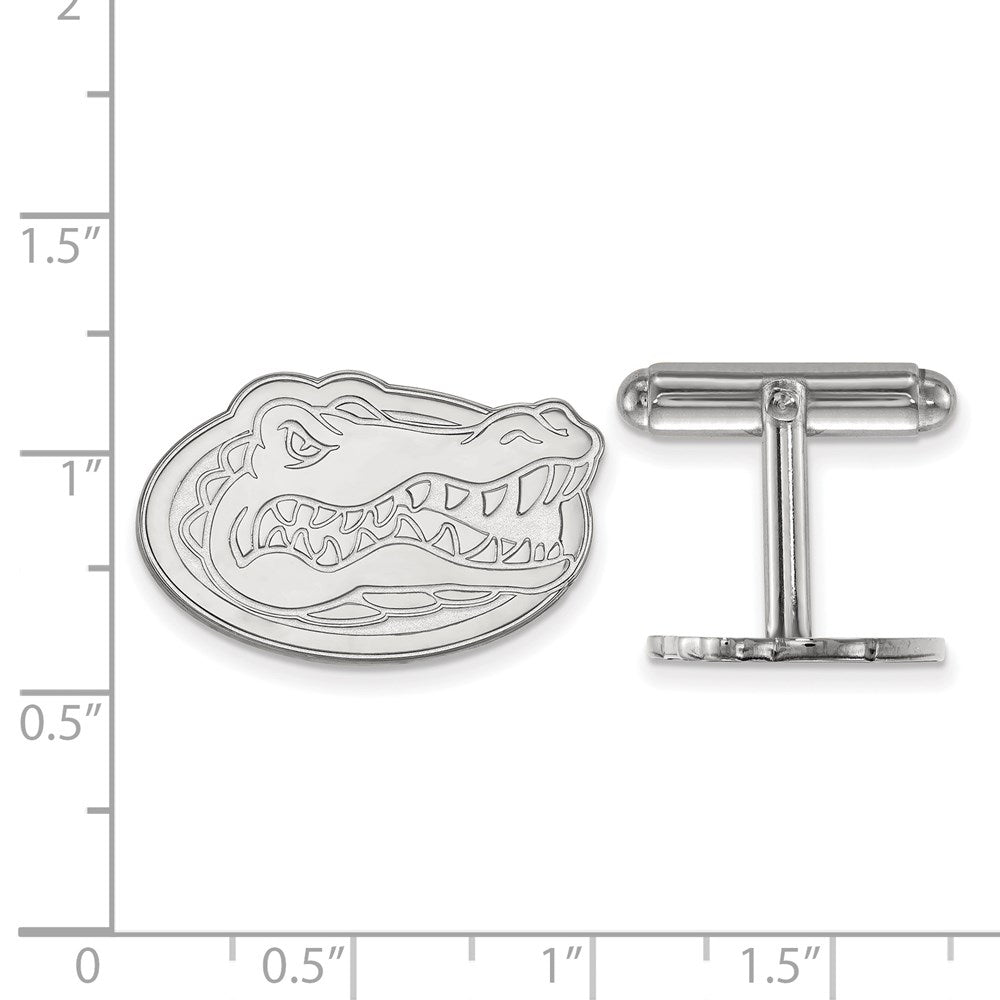 Sterling Silver Rhodium-plated University of Florida Gator Cuff Links