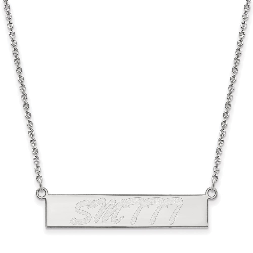 Sterling Silver Rhodium-plated U. of Southern Miss. Bar Necklace