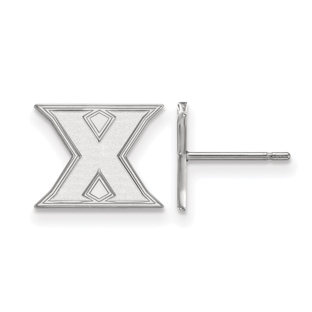 Sterling Silver Rhodium-plated Xavier University XS Post Earrings