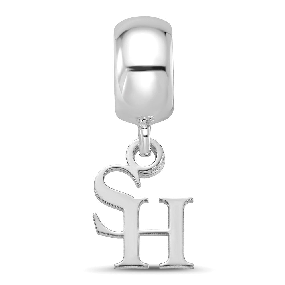 Sterling Silver Rhodium-plated Sam Houston State U. XS Dangle Bead