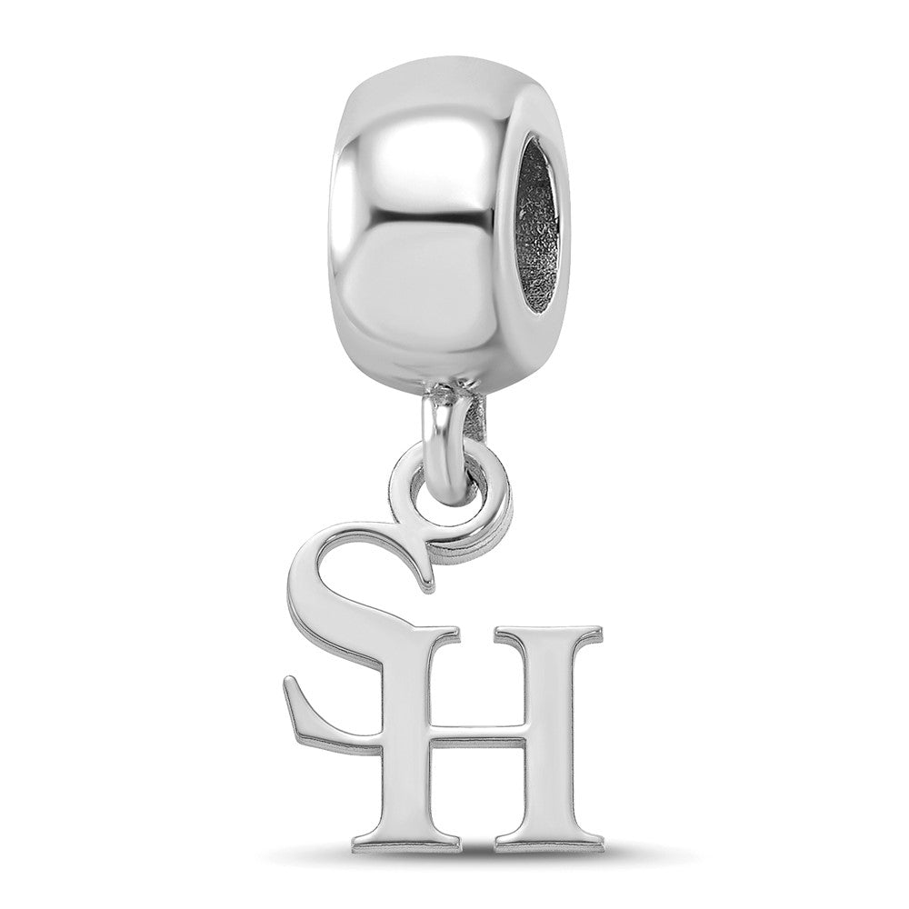 Sterling Silver Rhodium-plated Sam Houston State U. XS Dangle Bead