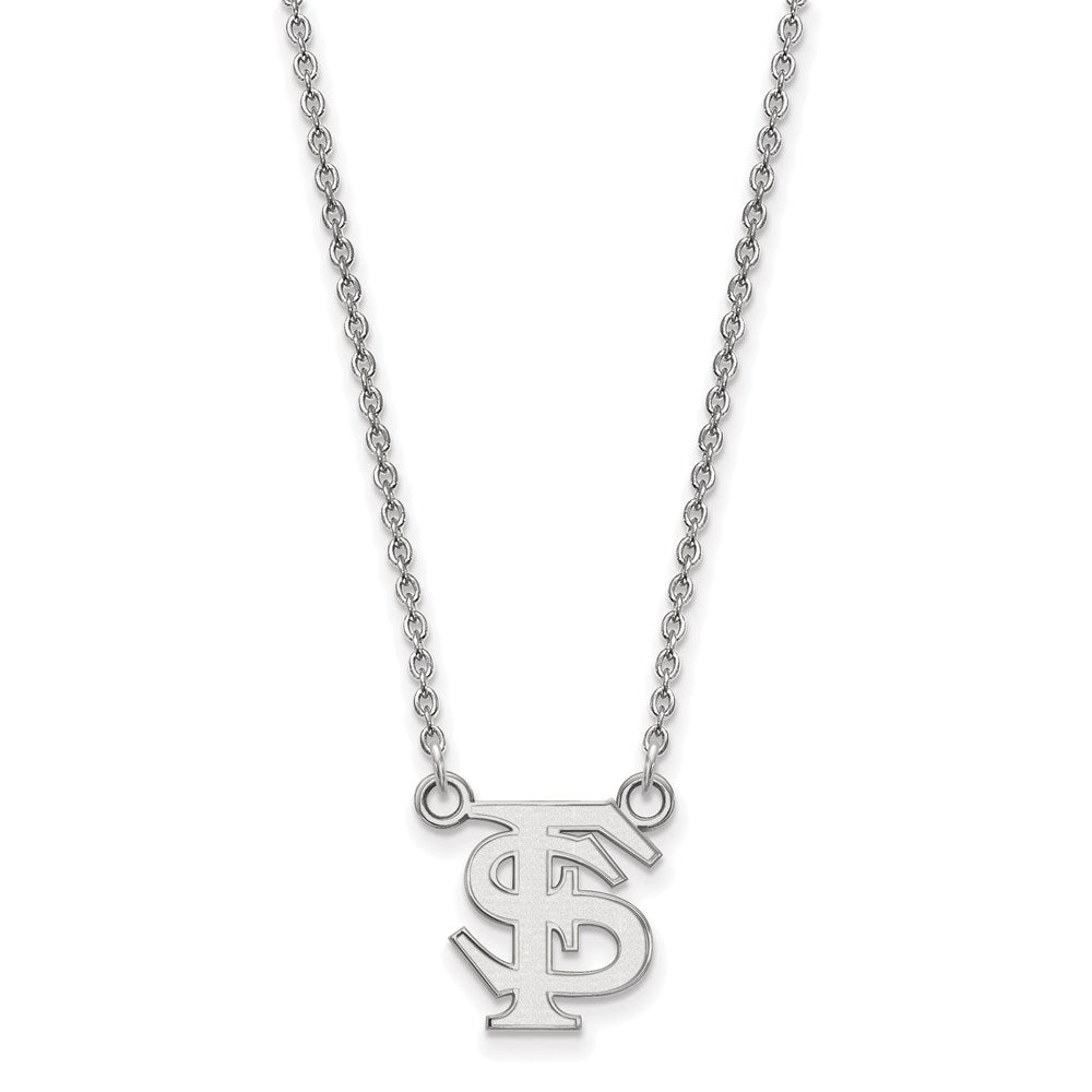 Sterling Silver Rhodium-plated Florida State U. Small Pendant Necklace