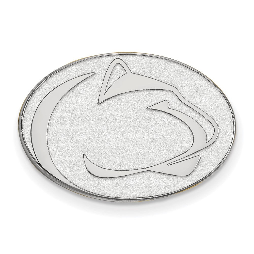 Sterling Silver Rhodium-plated Penn State University Lapel Pin