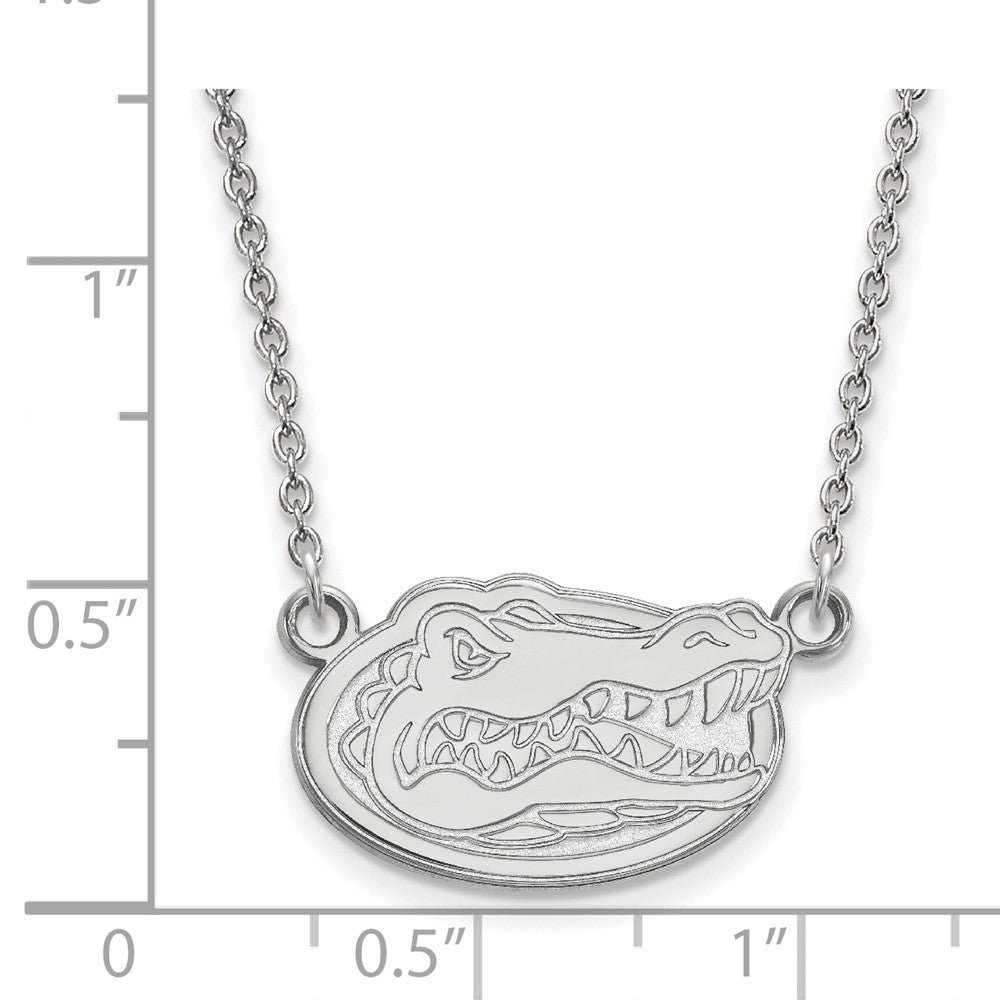 Sterling Silver Rhodium-plated U. of Florida Small Pendant Necklace