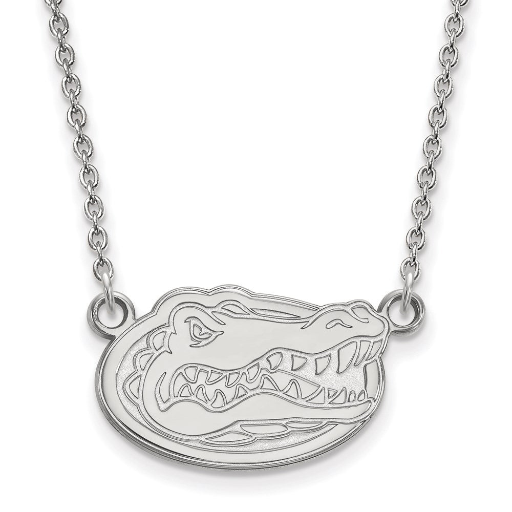 Sterling Silver Rhodium-plated U. of Florida Small Pendant Necklace