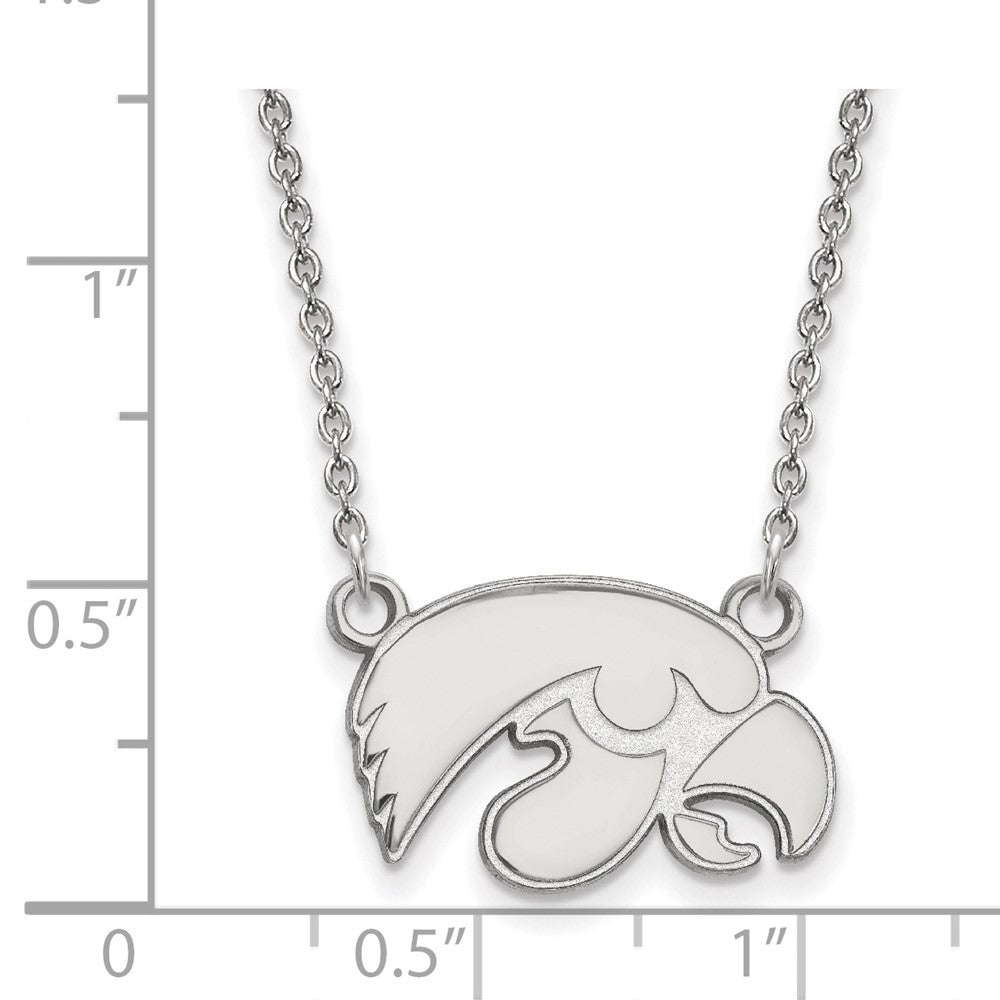 14K White Gold University of Iowa Small Pendant Necklace