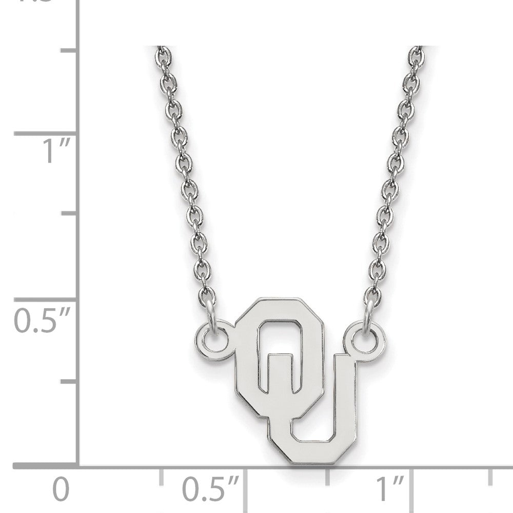 10K White Gold U. of Oklahoma Small Pendant Necklace