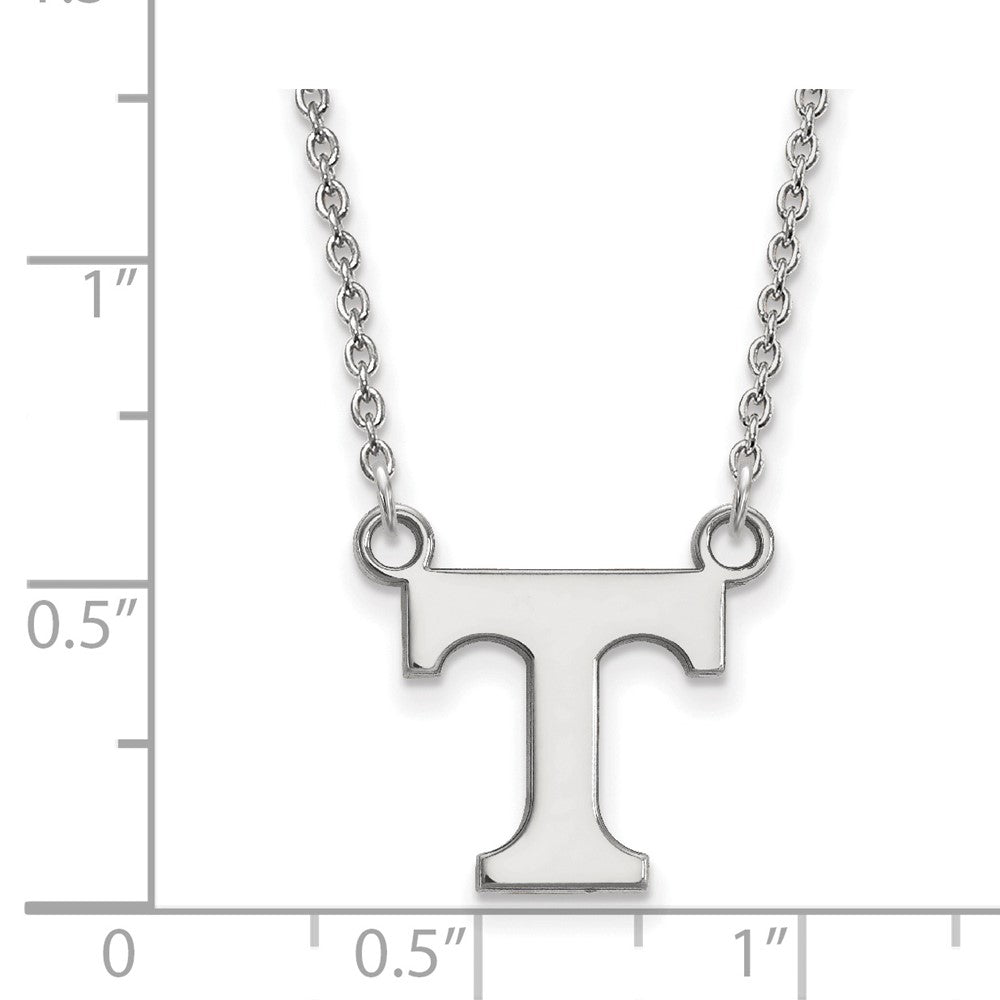 Sterling Silver Rhodium-plated U. of Tennessee Small Pendant Necklace