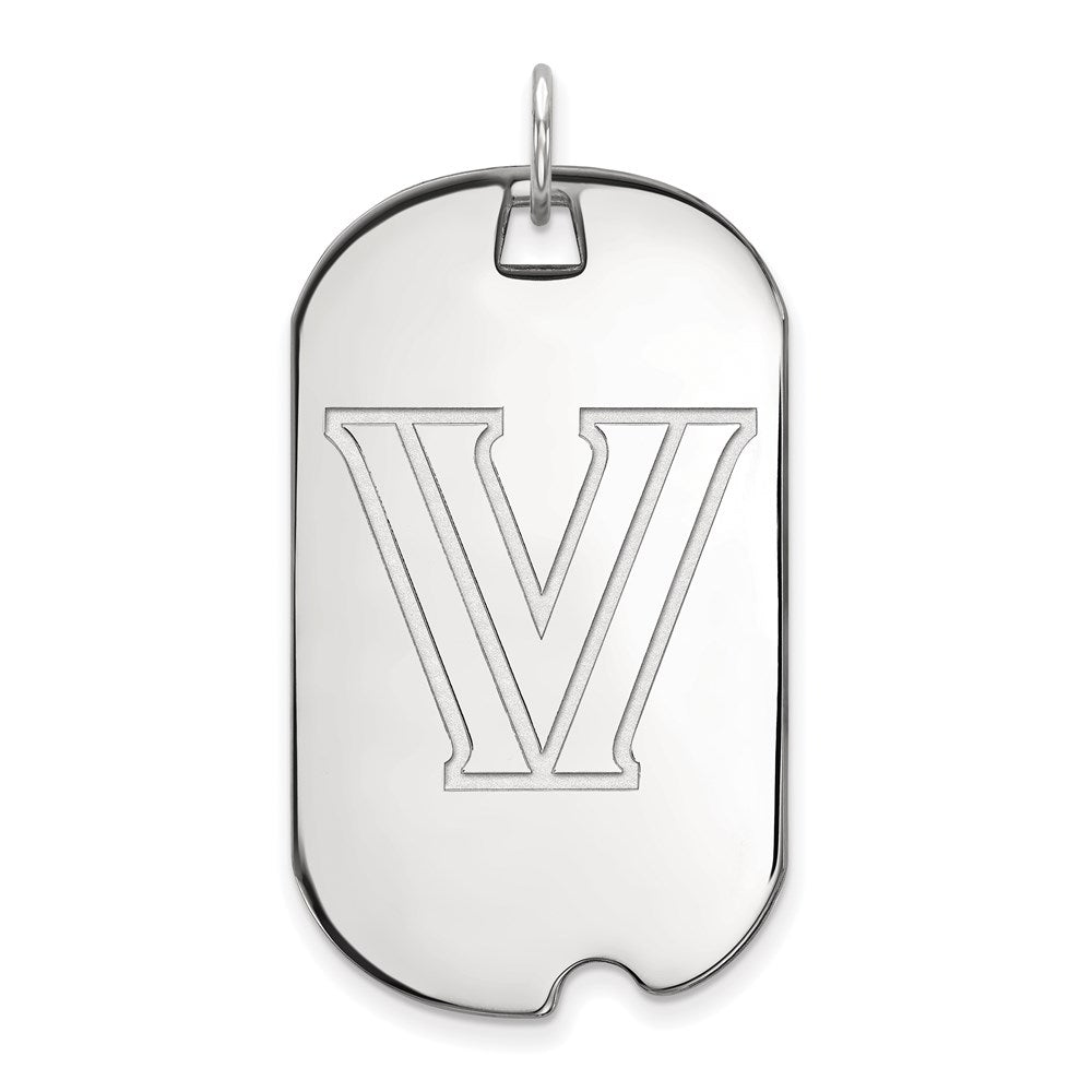 Sterling Silver Rhodium-plated Villanova University Large Dog Tag