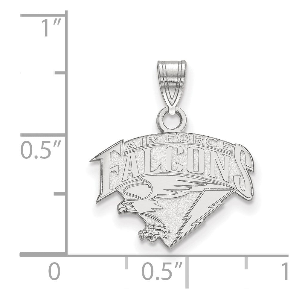 Sterling Silver Rhodium-plated U.S. Air Force Academy Small Pendant