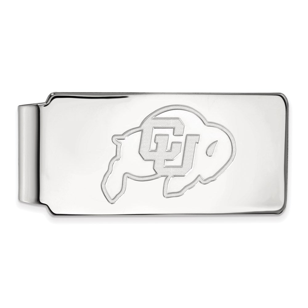 Sterling Silver Rhodium-plated University of Colorado Money Clip
