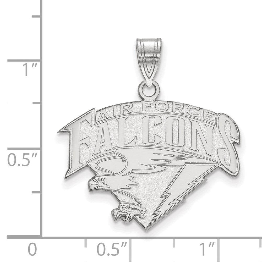 Sterling Silver Rhodium-plated U.S. Air Force Academy Large Pendant
