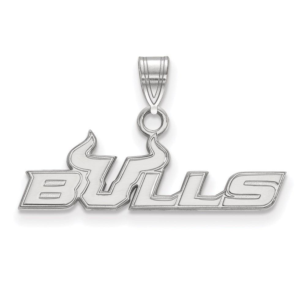 Sterling Silver Rhodium-plated University of South Florida Small Pendant