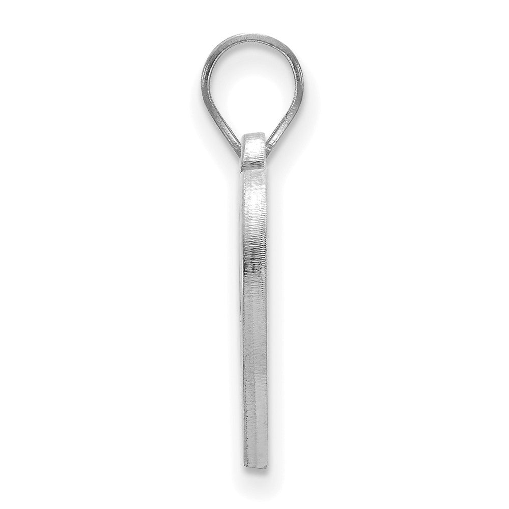 Sterling Silver Rhodium-plated West Virginia U. Heart Pendant
