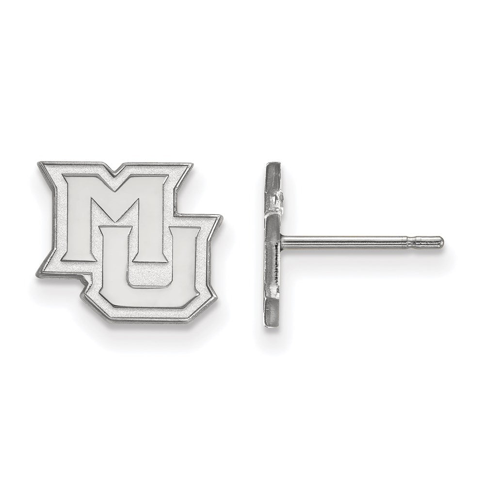 Sterling Silver Rhodium-plated Marquette University XS Post Earrings