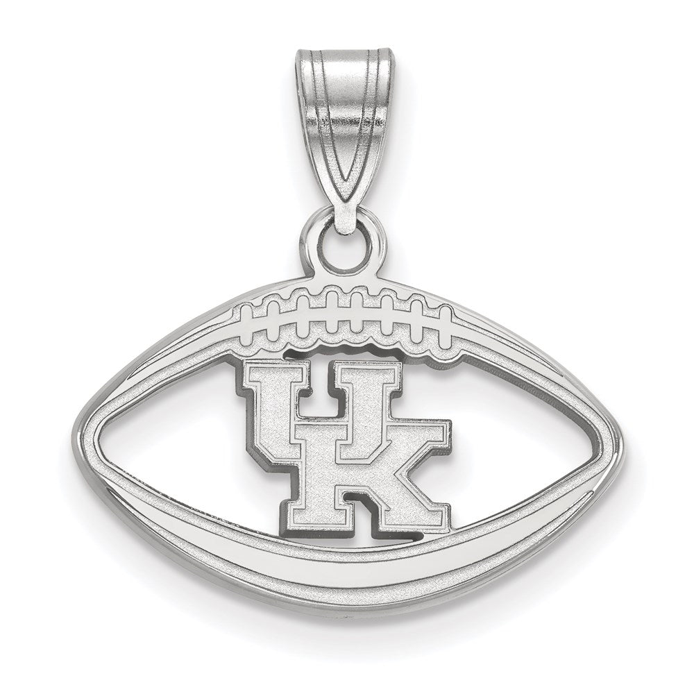 Sterling Silver Rhodium-plated U. of Kentucky Football Pendant