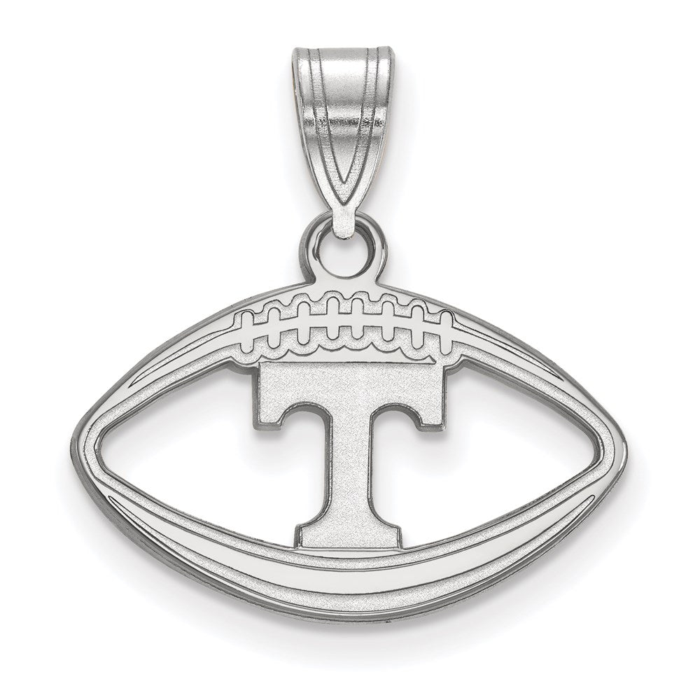 Sterling Silver Rhodium-plated U. of Tennessee Football Pendant