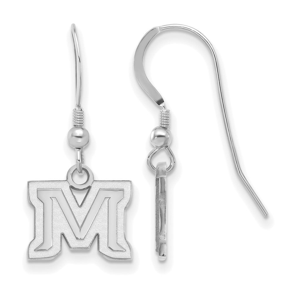 Sterling Silver Rhodium-plated Montana State U. XS Dangle Earrings