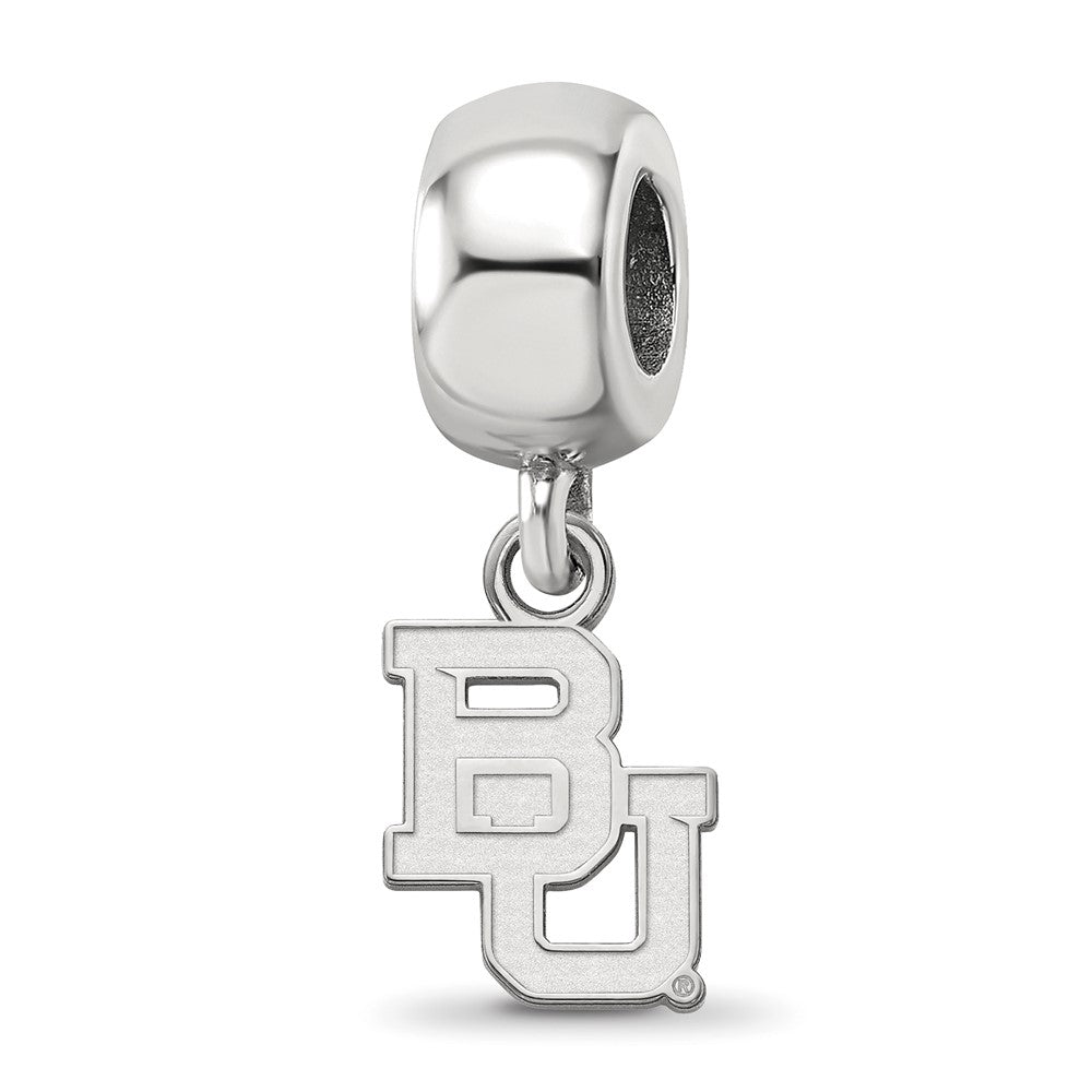 Sterling Silver Rhodium-plated Baylor University XS Dangle Bead